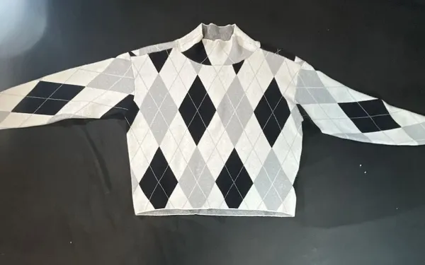 Maeve by Anthropologie Argyle Mock Neck Sweater - Image 2