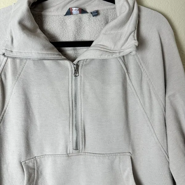 Danskin Cropped Quarter Zip Half Zip Sweatshirt Size XL Extra Large - Image 5