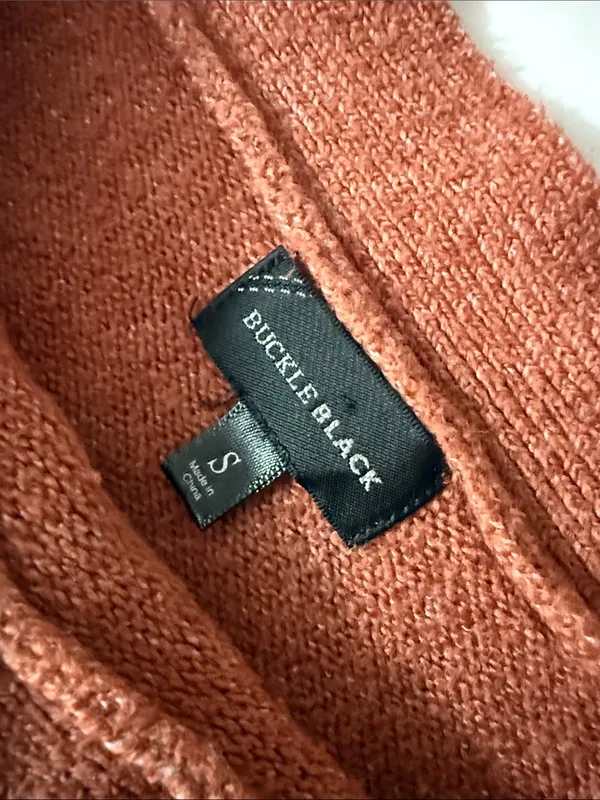 Buckle Black Women's Boat Neck Sweater in Rust - Image 2