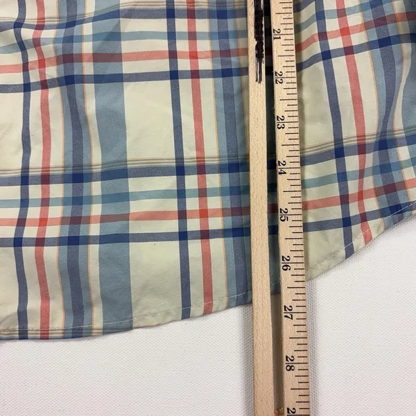 Columbia PFG Super Bahama Shirt Womens Large Beige Plaid Long Sleeve Fishing Sun - Image 6