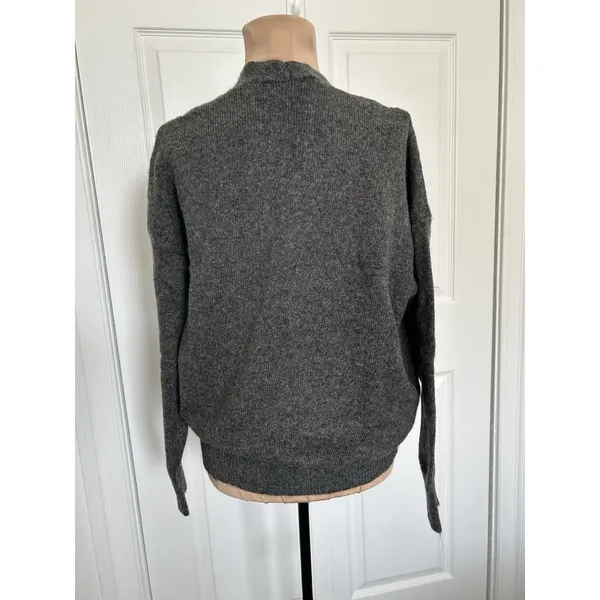 ASTR The Label Long Sleeve Faux Wrap Wool Blend Sweater Top Gray Size S - Image 3