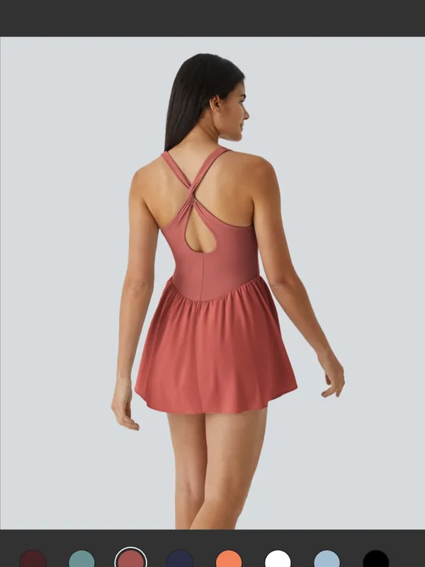 Halara Breezeful™ Corset 2-in-1 Pocket Mini Quick Dry Flowy Pickleball Active - Image 2