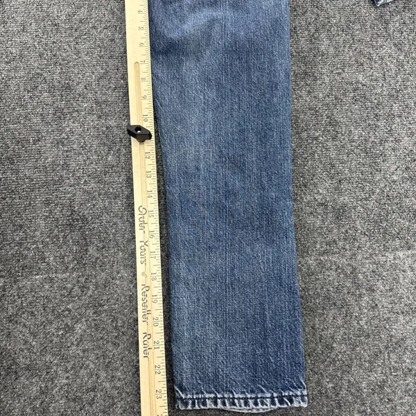 Levis Made Crafted Womens Two Tone Side Stripe Straight Leg Jeans 26 Cotton Blue - Image 6
