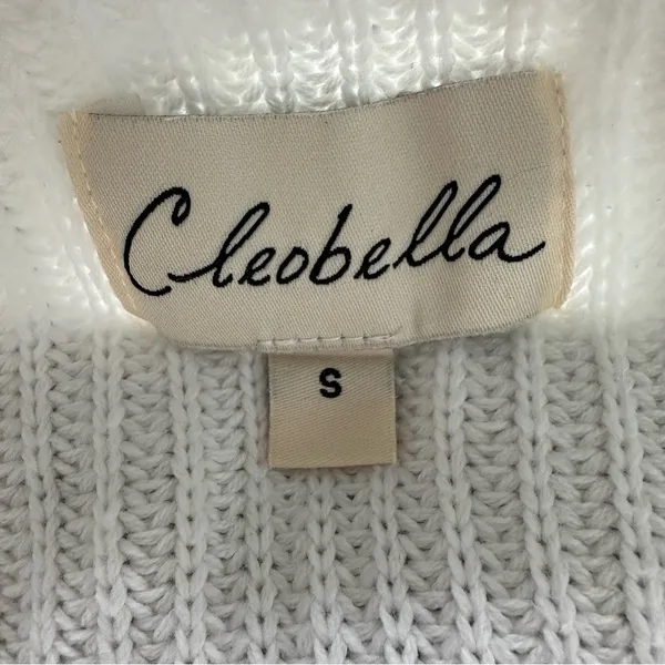 Anthropologie Revolve Cleobella White Knit Sweater Size XS Cottagecore - Image 3