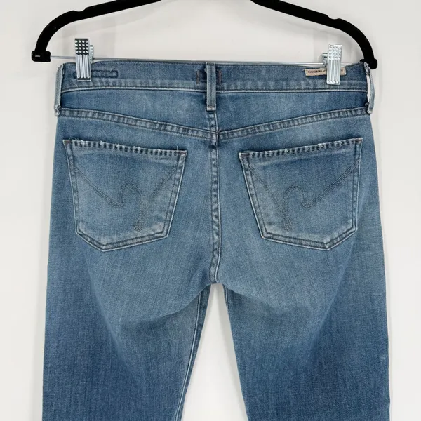 Citizens of Humanity Kelly‎ Bootcut Jeans Womens Blue Low Rise Raw Hem Y2K Indie - Image 8