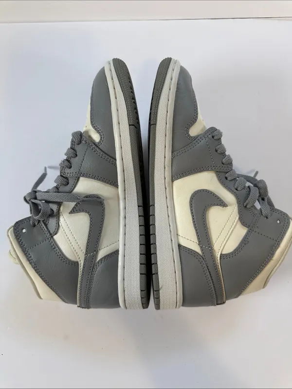 Jordan women’s High-Top Sneakers - Gray and White - Image 6