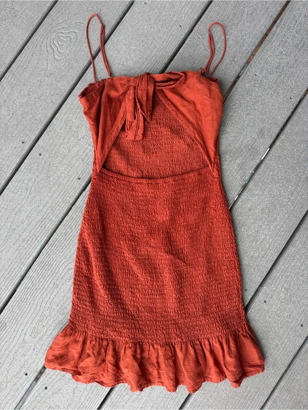 Abercrombie & Fitch Smocked Ruffle Mini Dress - Image 6