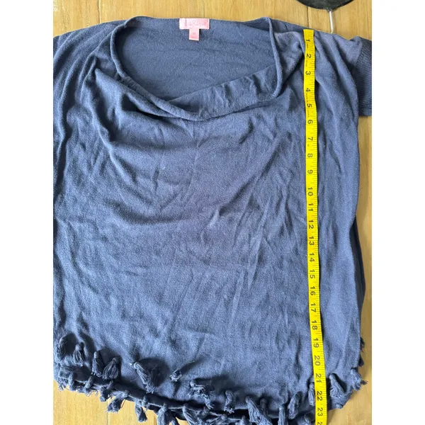 Lilly‎ Pulitzer Navy Blue Tassel Hem Sweater XS Cotton Lightweight Knit preppy - Image 6