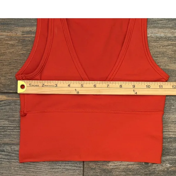 Lululemon Power Pivot Tank Top Everlux Reversable Red Orange Size 4/6?‎ Gym Yoga - Image 2