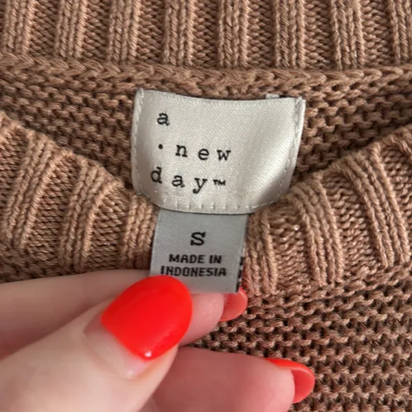 a new day Sleeveless Tan Knit Tank Top - Image 5