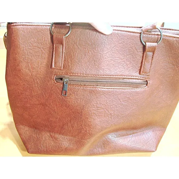 Source Unknown Brown Western Leather Tassle Fringe Front Adjustable Strap Shoulder Bag Cowgirl - Image 8