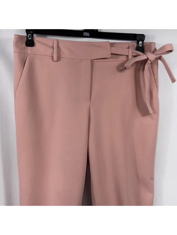 Jules & Leopold Pink Tie Waist Ankle Pants Large - Image 2