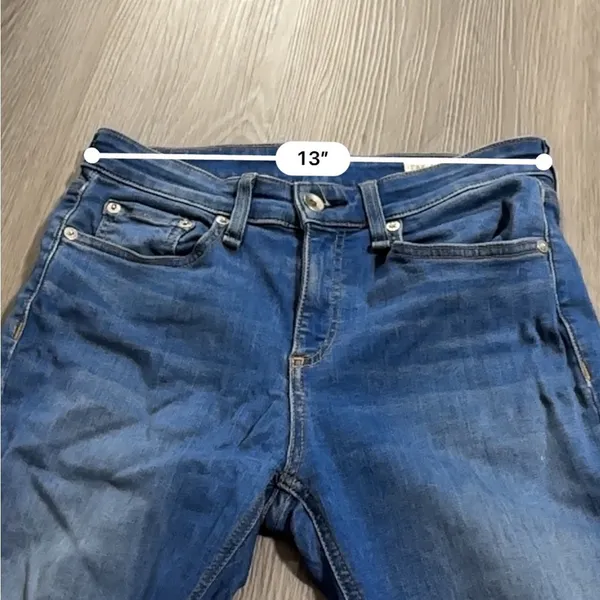 Rag & Bone Cate Mid Rise Ankle Raw Hem Skinny Jeans Size 26‎ - Image 11