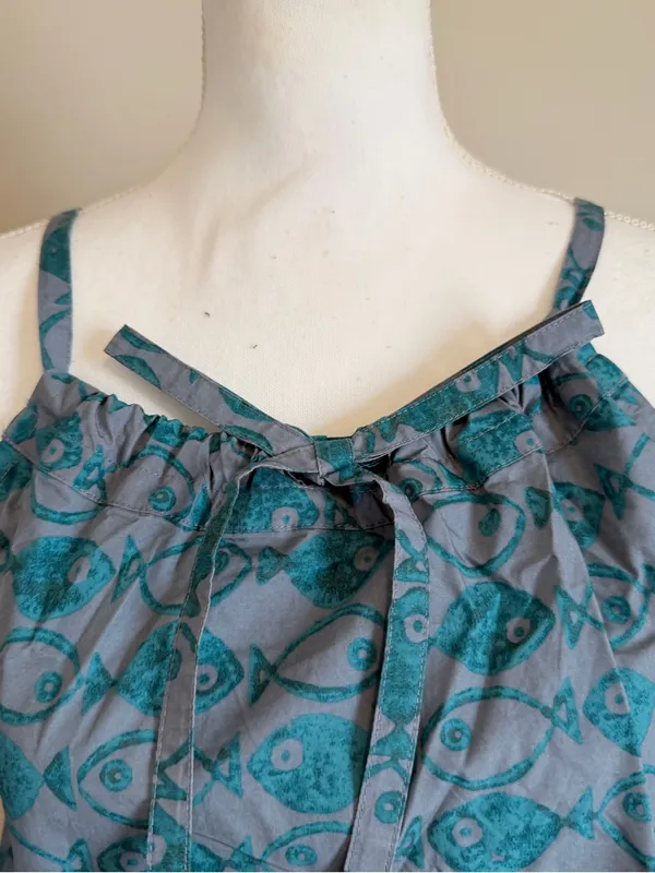 NWT BDG Eva Tie-Front Ruched Strap Trapeze Mini Dress xs relaxed fit - Image 5