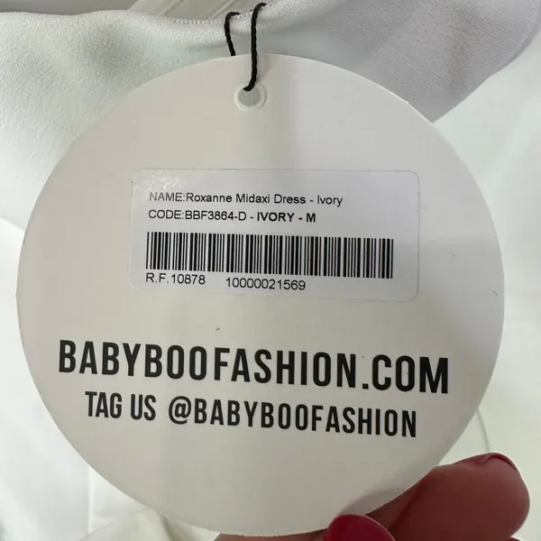 NEW Babyboo Roxanne Midaxi Dress Ivory Size Medium Cocktail Party Dress - Image 4