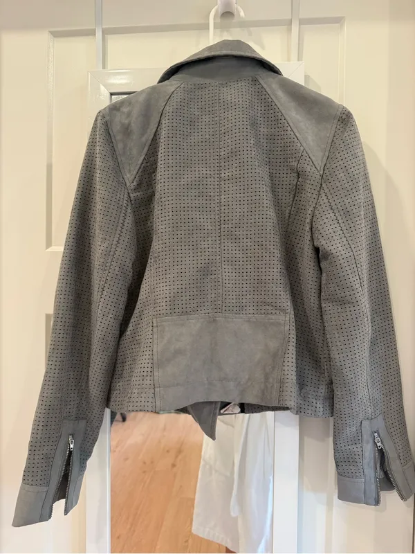 Vegan Suede Moto Jacket Hei Hei Anthropologie Size Medium - Image 8