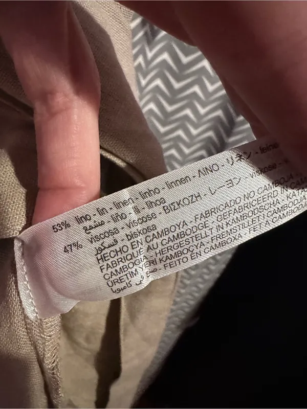 Zara | Linen Blend Midi Dress, Small - Image 8
