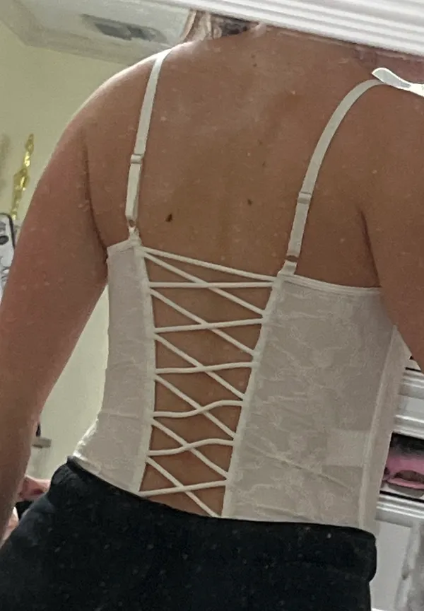 Corset Top White Size XS - Image 6