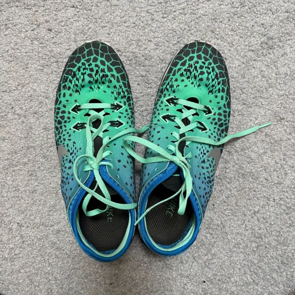 Nike Women’s Green and Blue Gradient Free TR Fit 5 Print Athletic Sneakers - Image 5