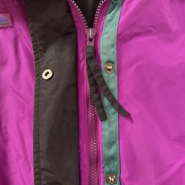 Vintage Columbia Windbreaker Jacket Medium Gorpcore 90s Bugaboo‎ Full Zip Purple - Image 13