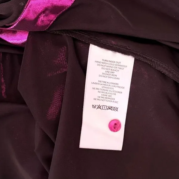 By ANTHROPOLOGIE Magenta Pink Shimmer Shine Lamé Buttondown‎ Top Blouse X-Small - Image 14