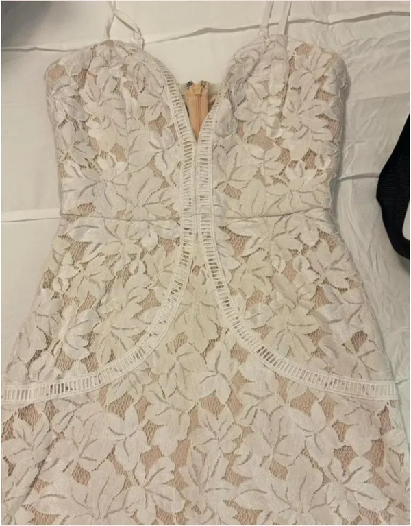 superdown White Lace Mini Dress - Image 2