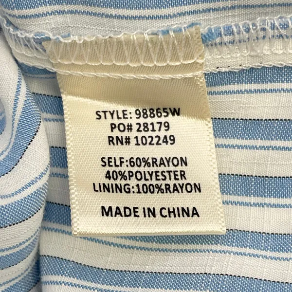 Skies Are Blue Womens Striped‎ Midi Dress Size XL Flowy Coastal Cottage Hamptons - Image 10