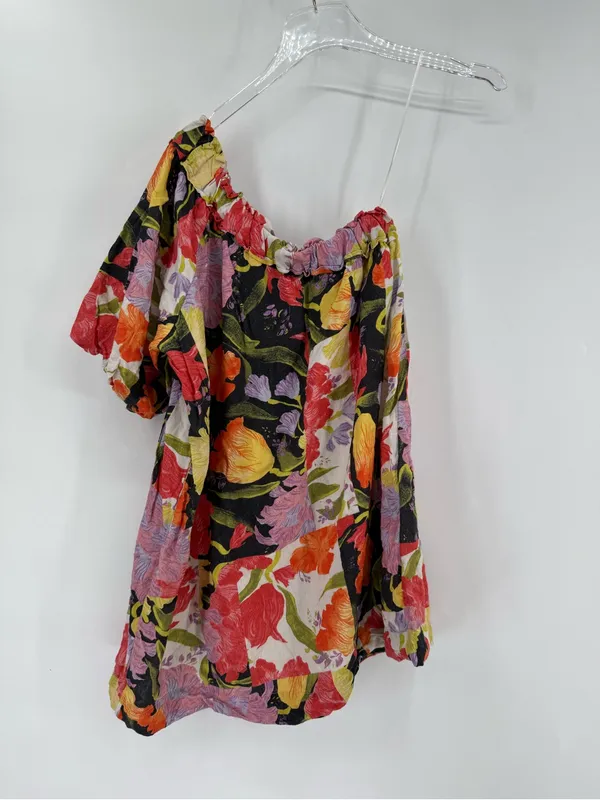 Anthropologie‎ x Yukiko Noritake floral one sleeve mini shift dress size xxsp - Image 9