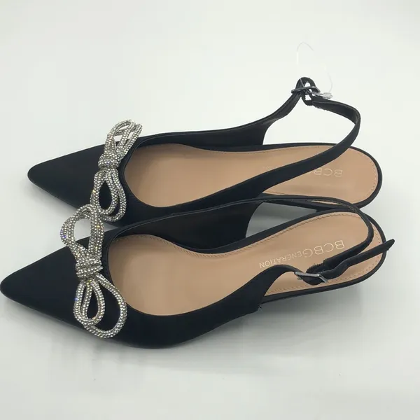 BCBGENERATION Women's Kitten Heel Pointed Toe Slingback Bow Heels Sz 7 - Image 5