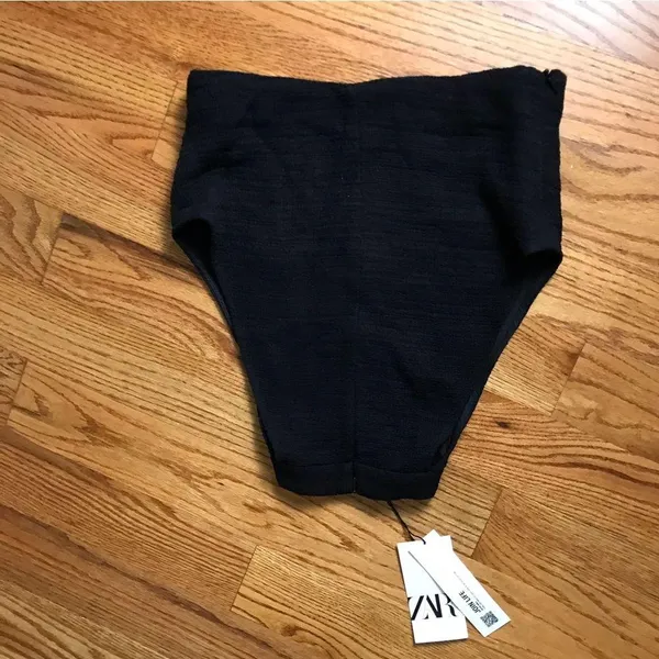 Zara Black Crop Top NWT - Image 3