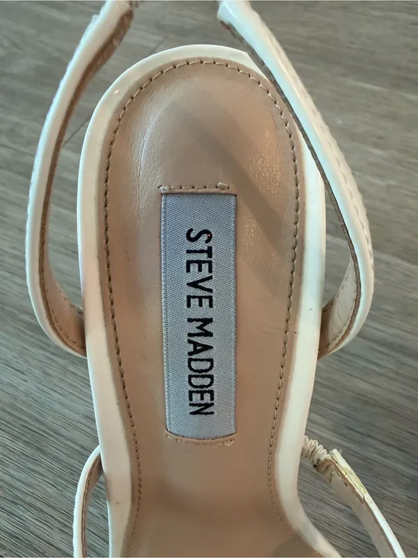 Steve Madden White Slingback High Heel Sandals in Grade White, Size 5.5 - Image 12