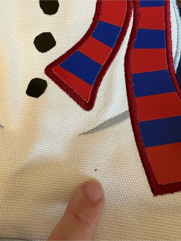 Disney Navy Snowman Tote with Red & Blue Scarf - Image 4