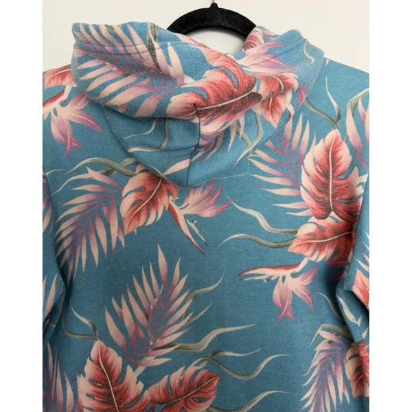 Aviator Nation Kauai Palm Zip Up Hoodie Blue Size Medium - Image 4