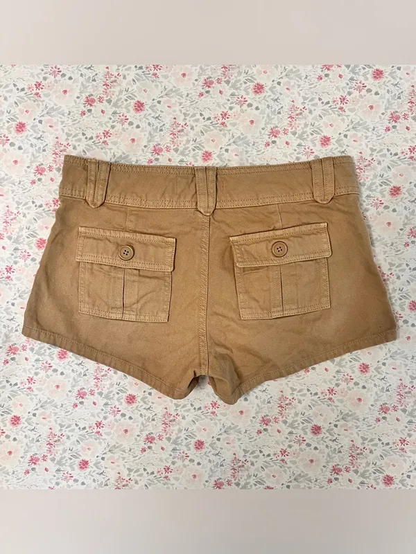 Aeropostale Cargo Low-Rise Twill Shorty Shorts Size 0 - Image 8