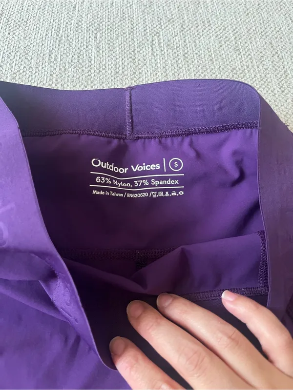 Outdoor Voices Womens‎ Small Zoom 1.5 Bloomer Shorts Acai Purple Stretch - Image 5