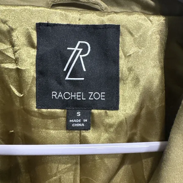 Rachel Zoe Safari Field Jacket S Tan Olive Military Utility Utilitycore Jacket - Image 4