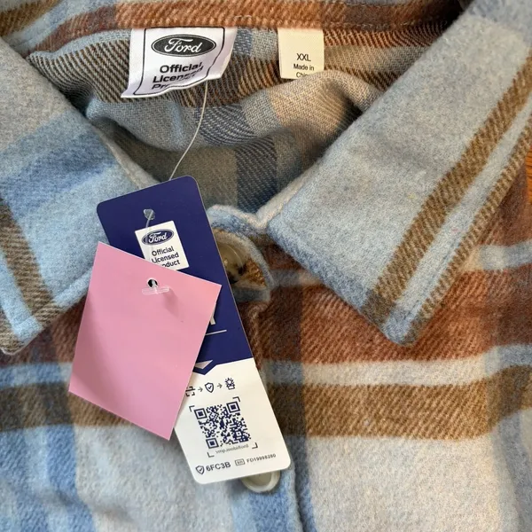 NWT Ford Bronco Truck Graphic Logo Button Down Long Sleeve Flannel Shacket XXL‎ - Image 6