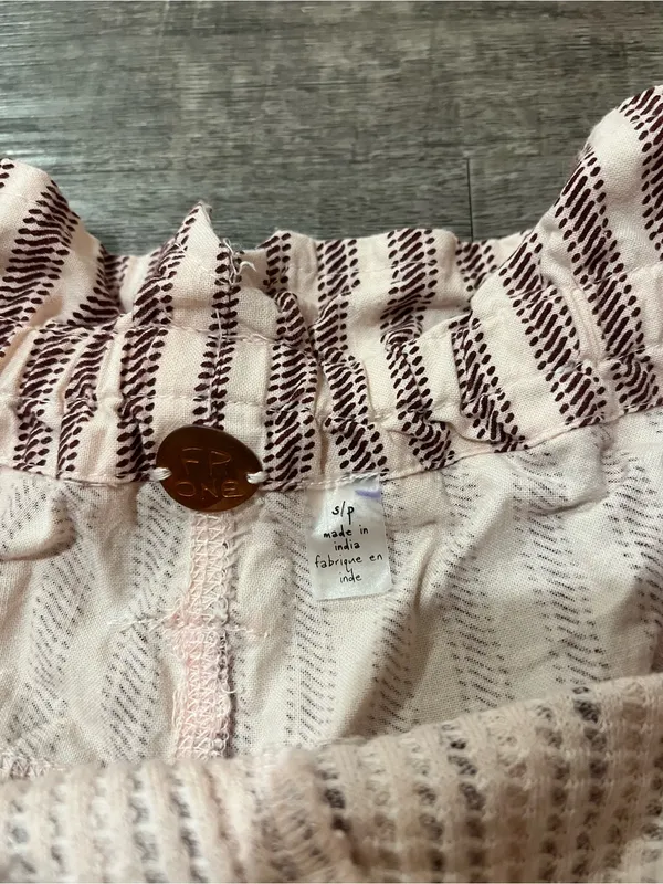 FREE PEOPLE Fp One Harriet Striped Shorts in Mauve - Image 5