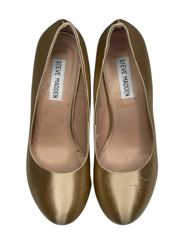 Steve Madden ☀︎︎ Partyy-R Glitter Crystal Platform Stilettos Pumps ☀︎︎ Champagne - Image 10