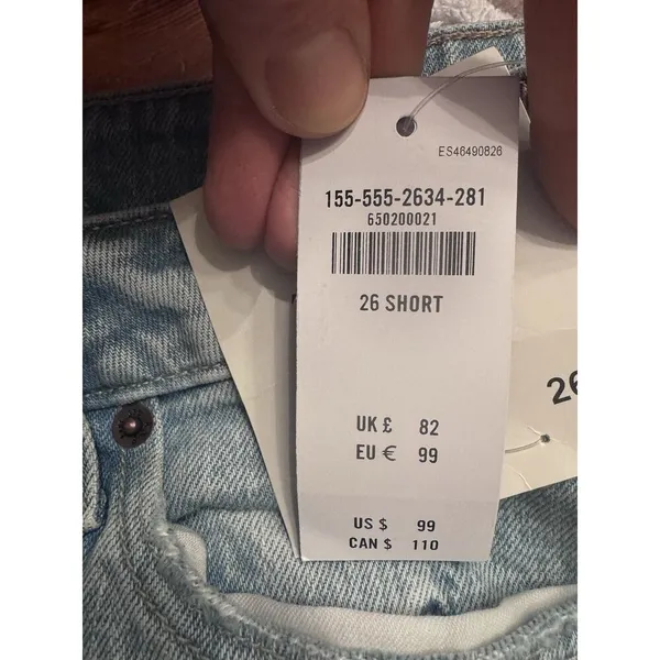Abercrombie Jeans The Dad High Rise Curve Love, Ripped Wash 26/2S Distressed - Image 11