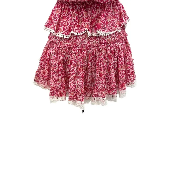 Misa Los Angeles‎ Lilian Dress Tiered Ruffle Animal Floral Print Pink Size XS - Image 14