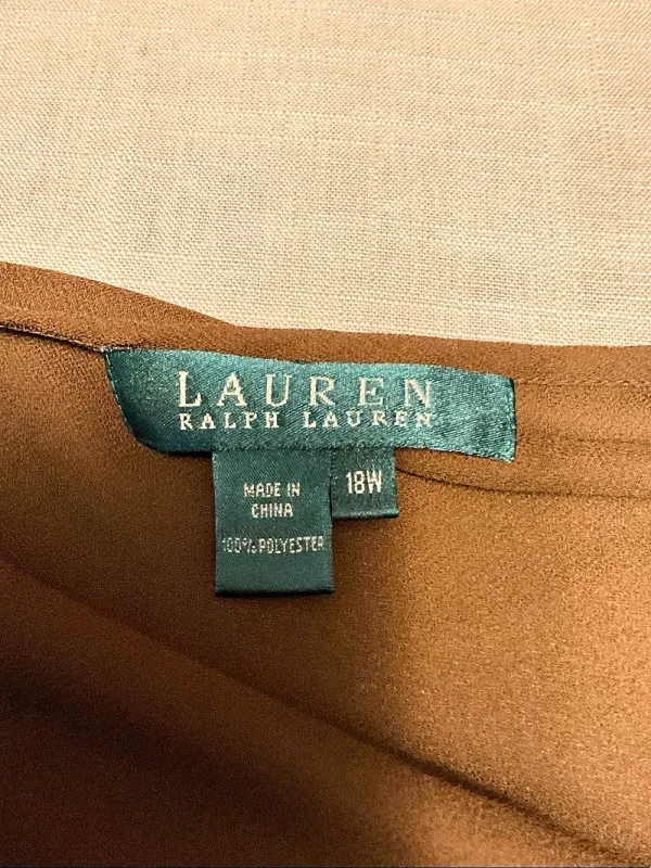 Lauren Ralph Lauren Brown Draped Camisole Size 18W - Image 3