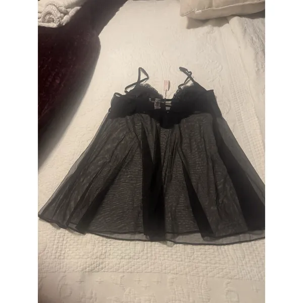 Victoria's Secret Babydoll Slip Size L 170/104A Black Sheer - Image 7