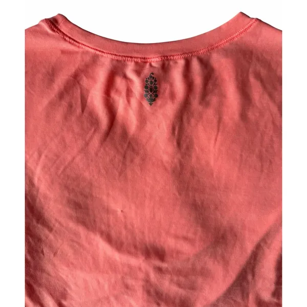 Free People Movement Tempo Ruched UV Protection Tee Orange Women's Size Small - Image 4