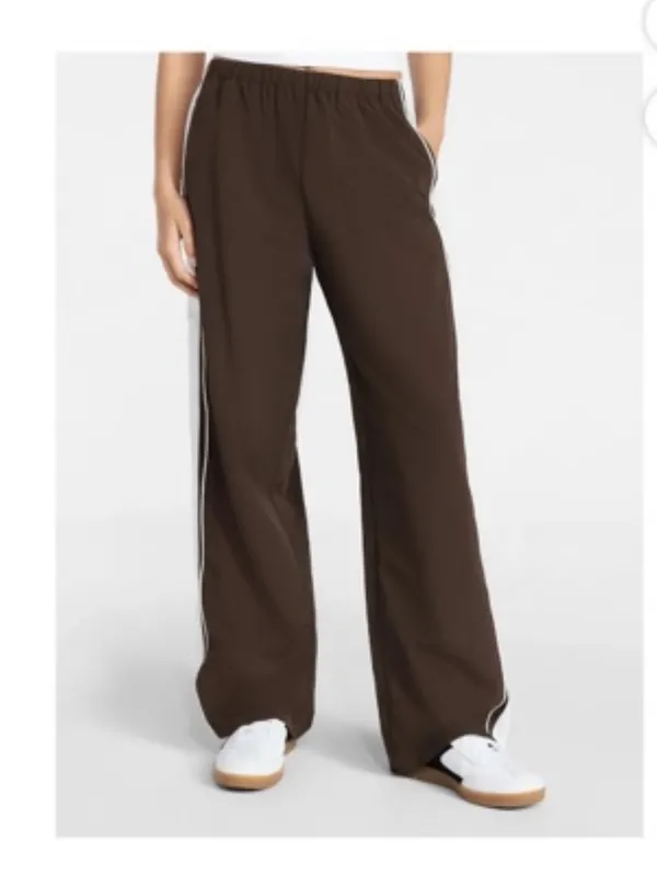 Brown Track Pants with White Stripe - Image 5