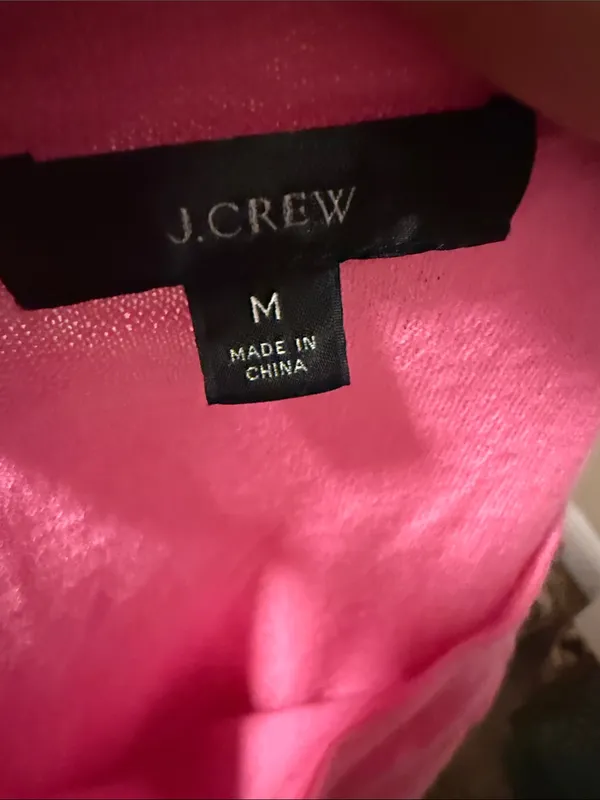 J. Crew Bright Pink Long-Sleeve Crewneck Top - Image 2