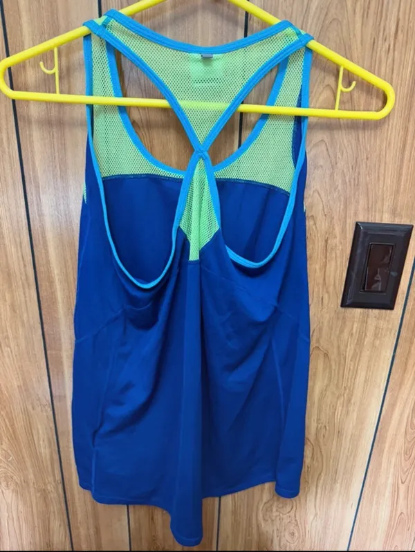 Blue Mesh Nike Dri-Fit Active Tank Top - Image 2