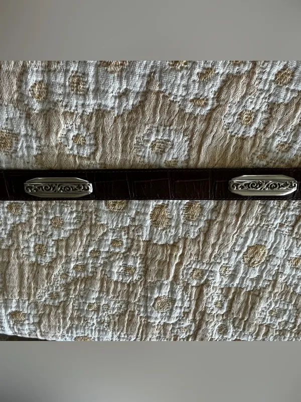 Brighton Brown croc Embossed Belt With Silvertone Hardware Vintage - Image 7