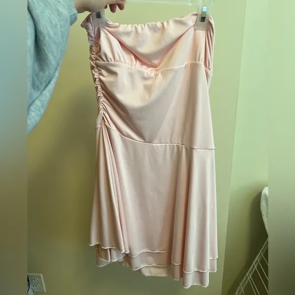 Light Pink strapless mini dress from Allurite - Image 3