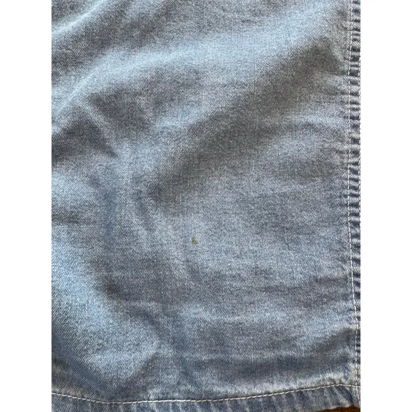 Carriage Court Sport Blue Jean denim vest with‎ embroidered flowers floral - Image 5